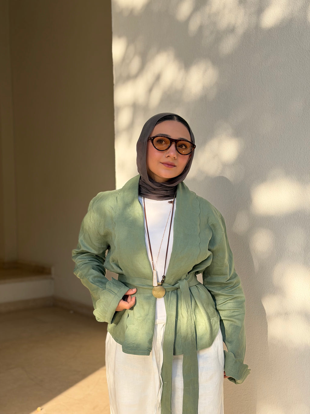 The Wave Blouse in mint green