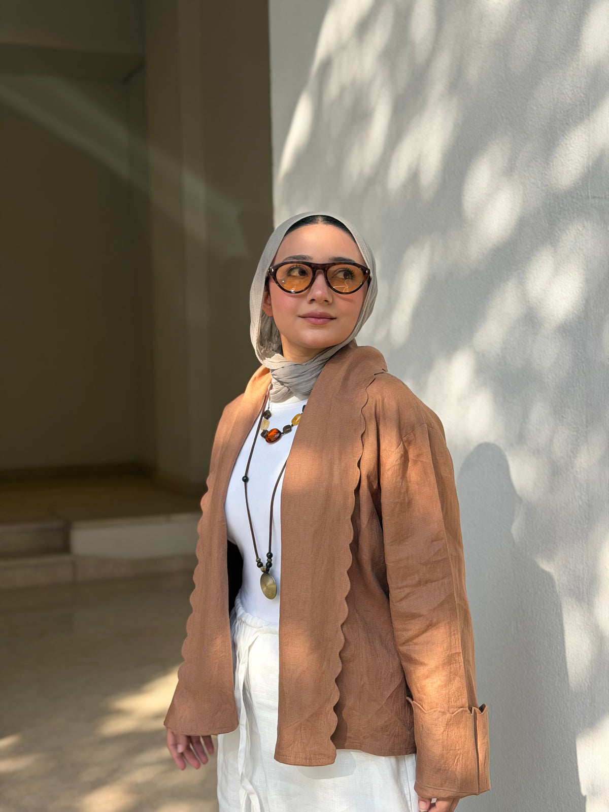 The Wave Blouse in hazel