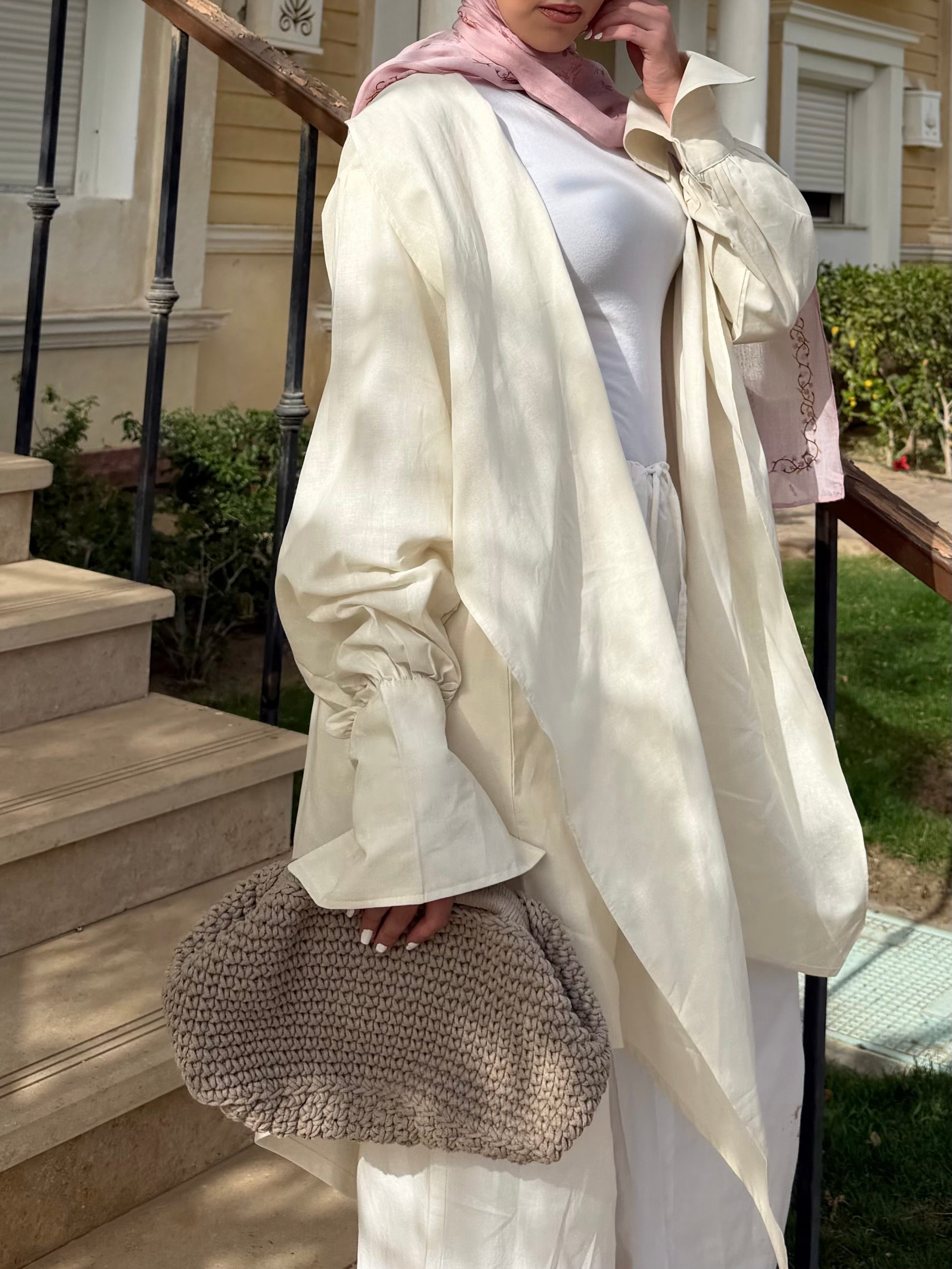 Long Creamy blouse