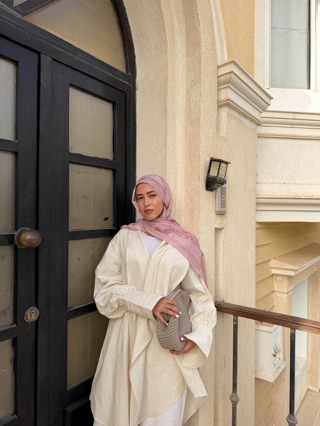 Long Creamy blouse