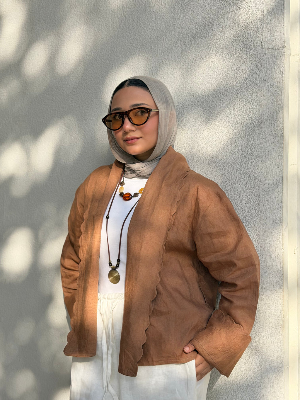 The Wave Blouse in hazel