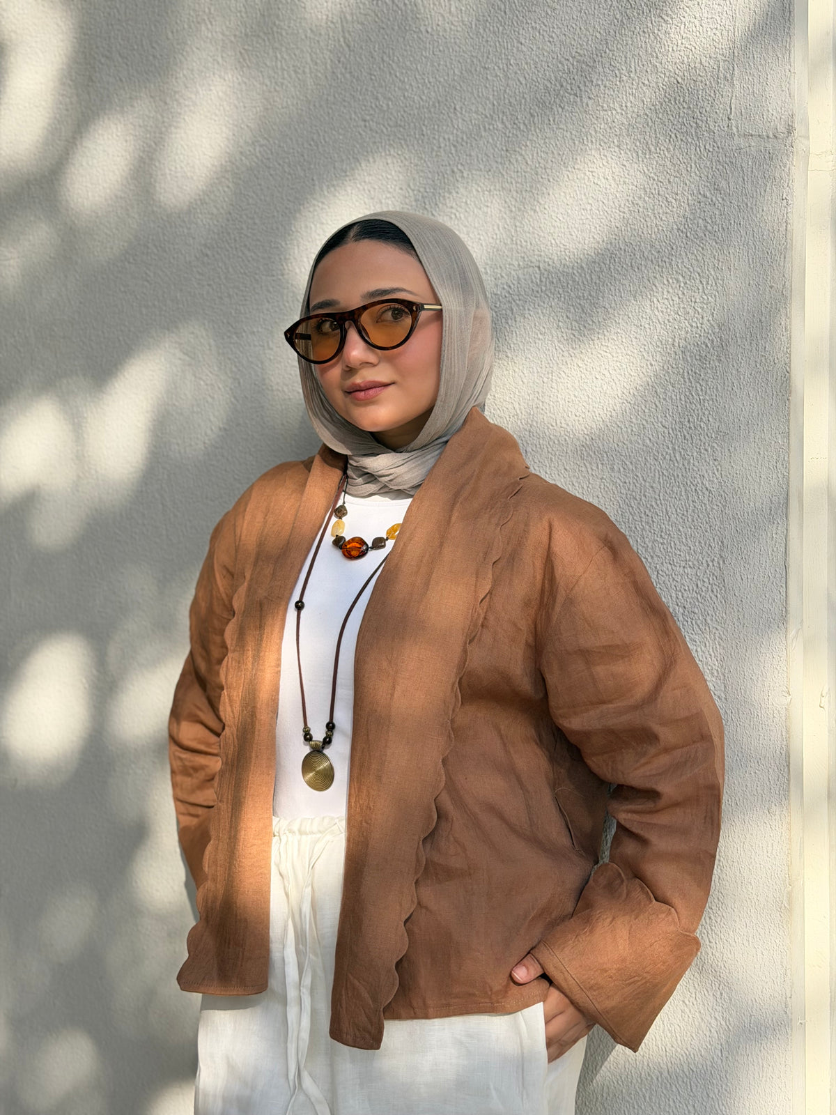 The Wave Blouse in hazel