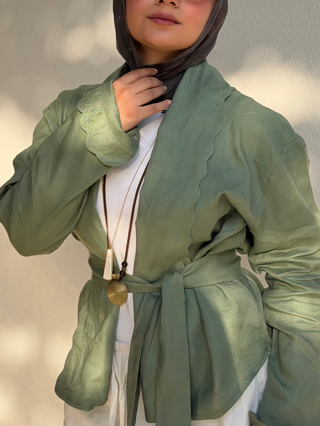 The Wave Blouse in mint green