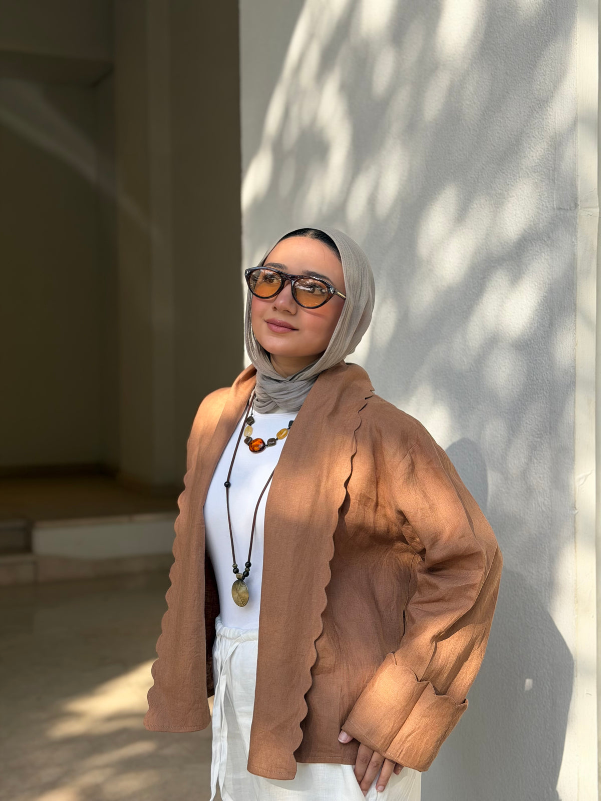The Wave Blouse in hazel
