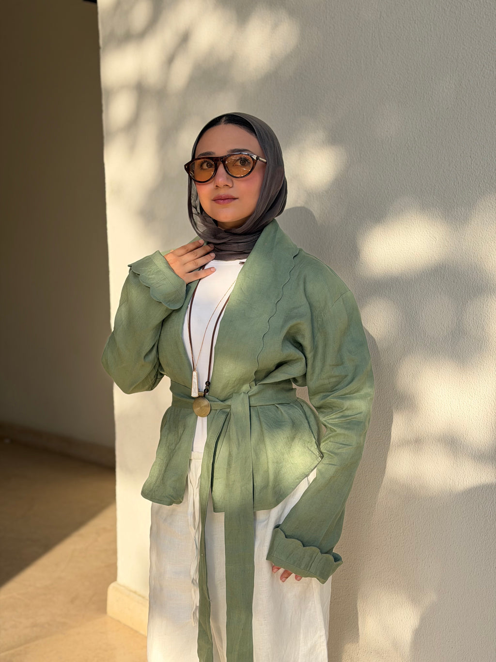 The Wave Blouse in mint green