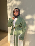 The Wave Blouse in mint green