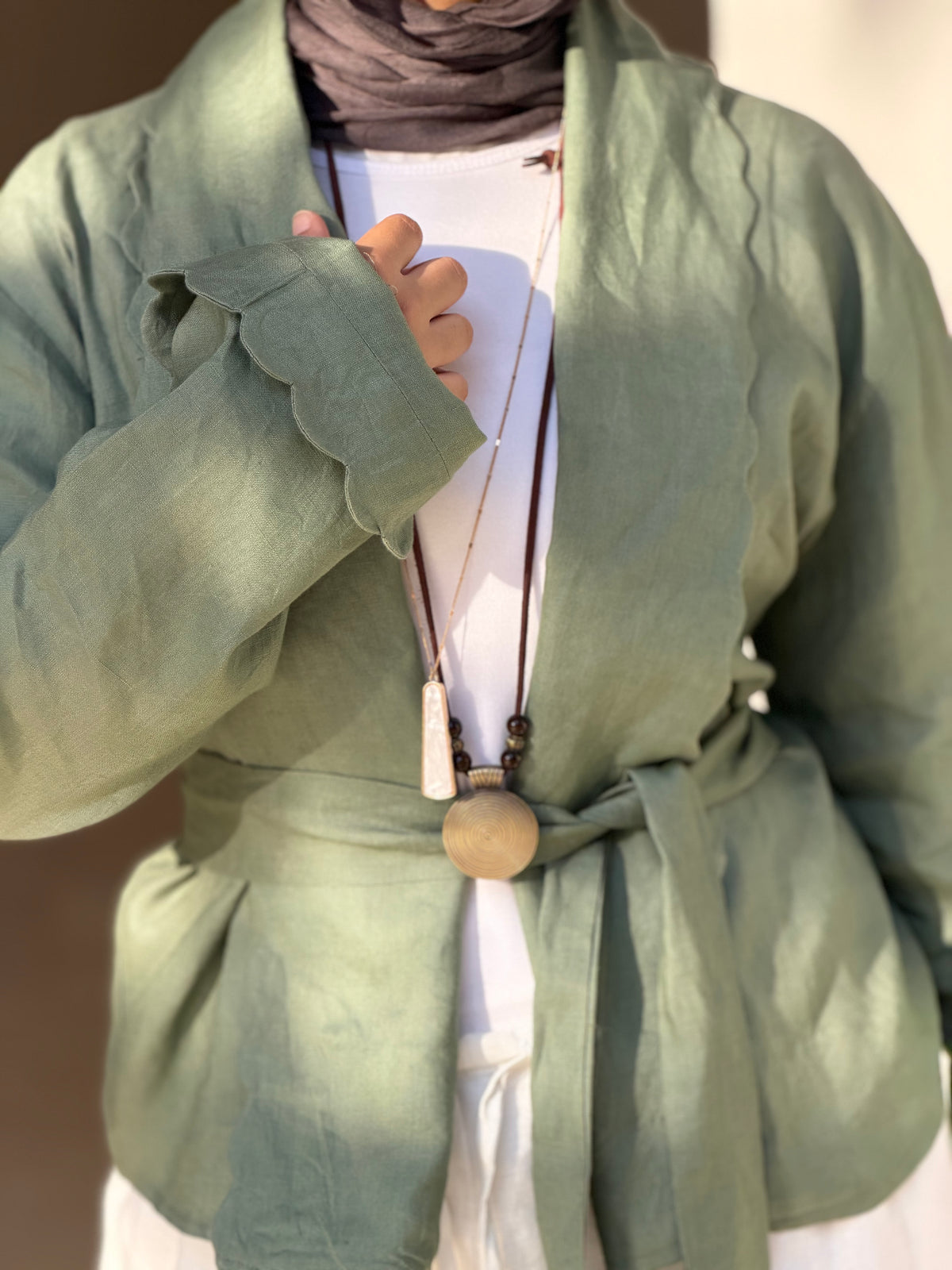 The Wave Blouse in mint green