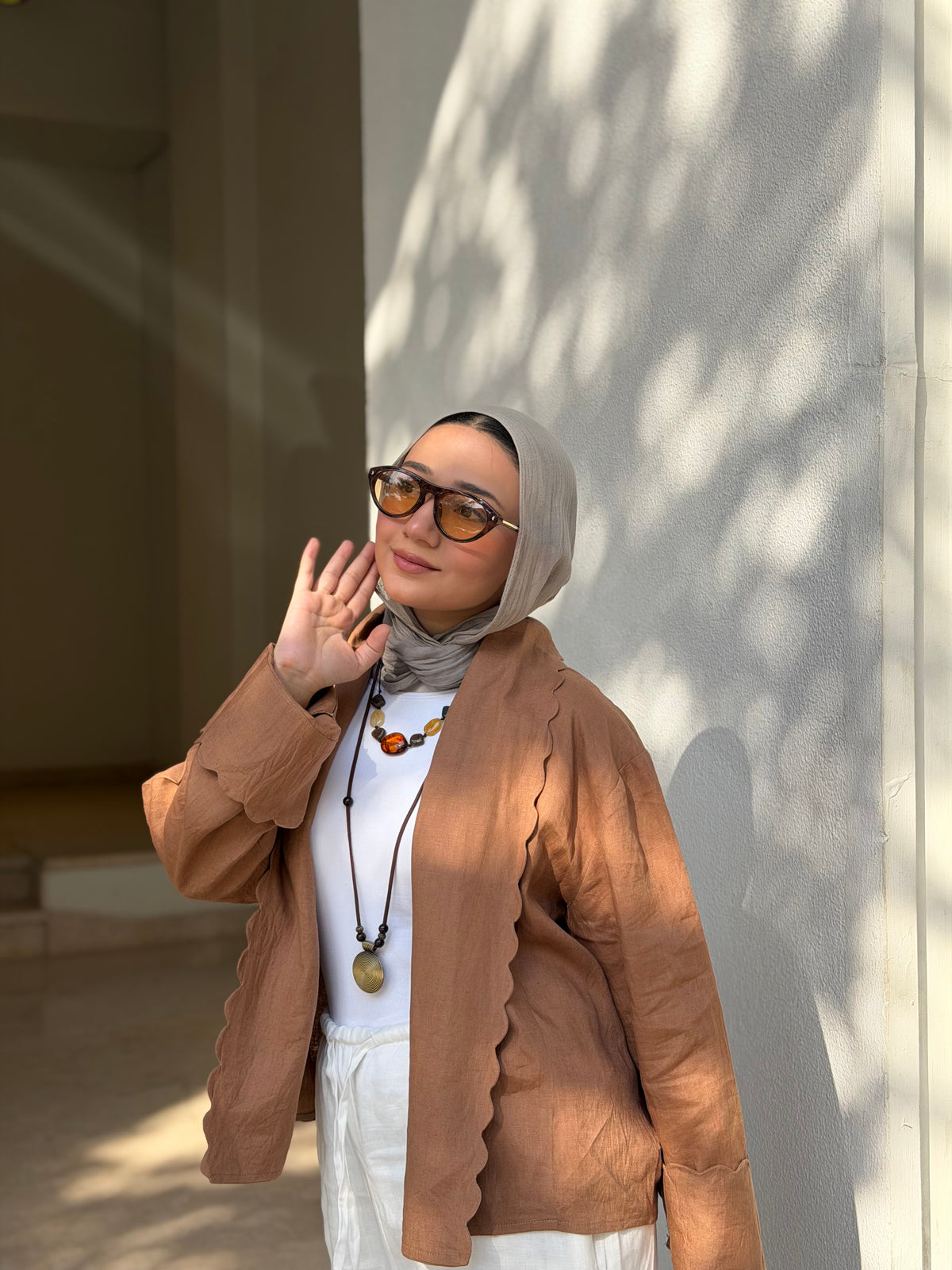 The Wave Blouse in hazel